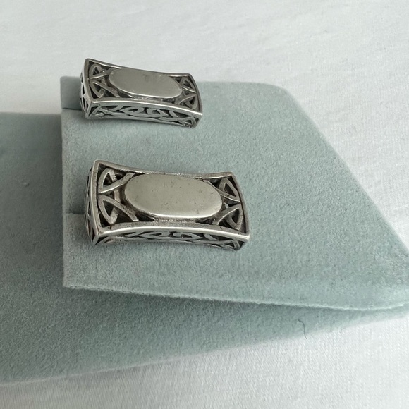 ❤️ Sterling silver earrings, new never worn, with intricate art nouveau details - Picture 5 of 9